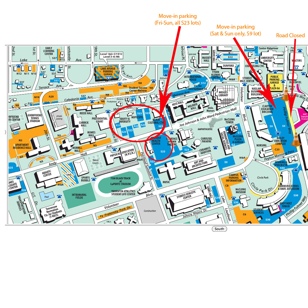 ut knoxville campus map Move In Day Made Easy News ut knoxville campus map